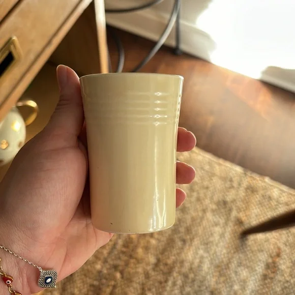 FIESTA 1930s Cream Ceramic Cups - Regular & Small Size - Set of 2